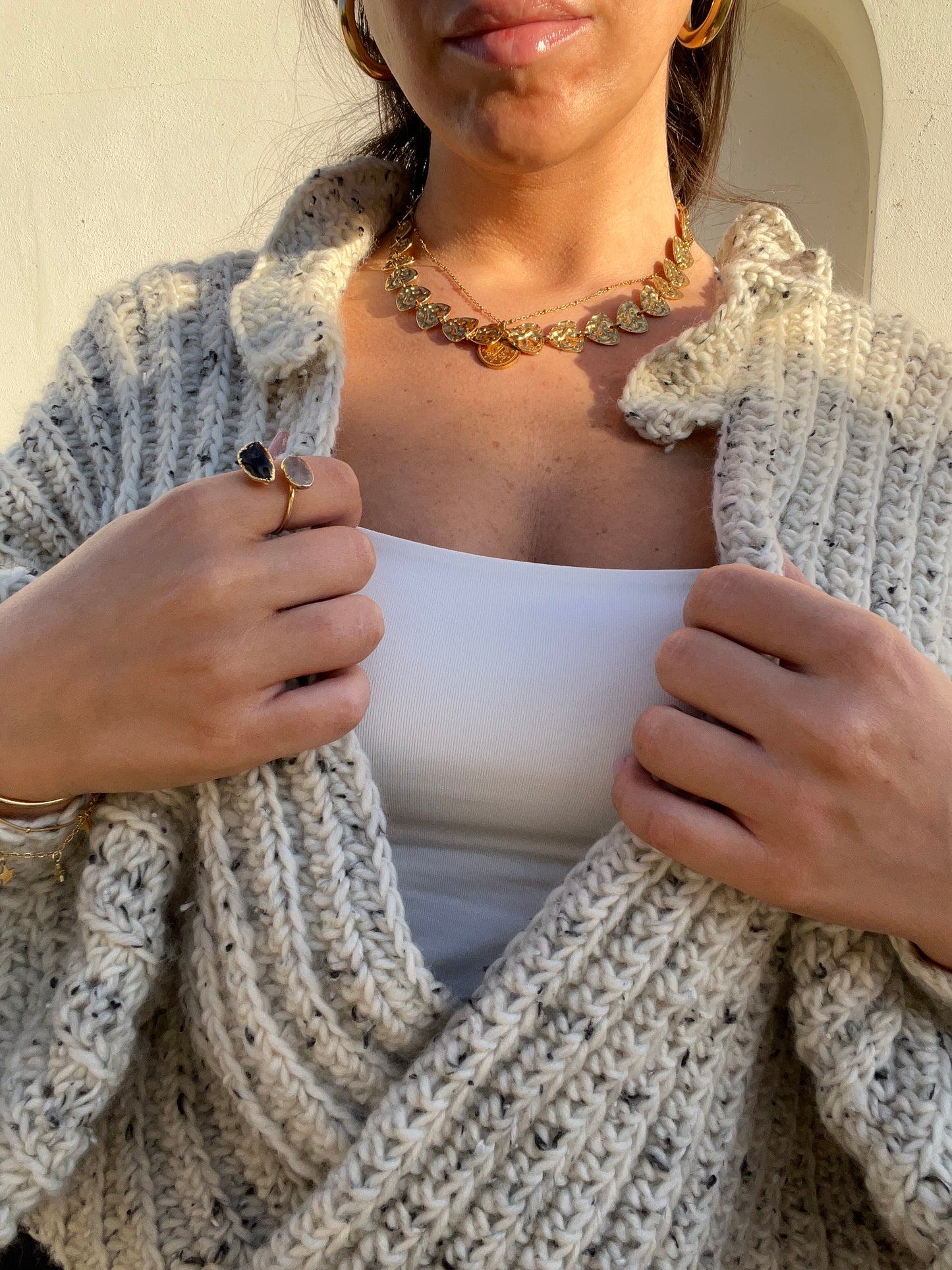 CHUNKY BABE WRAP CARDIGAN + MARSHMALLOW WRAP CARDI