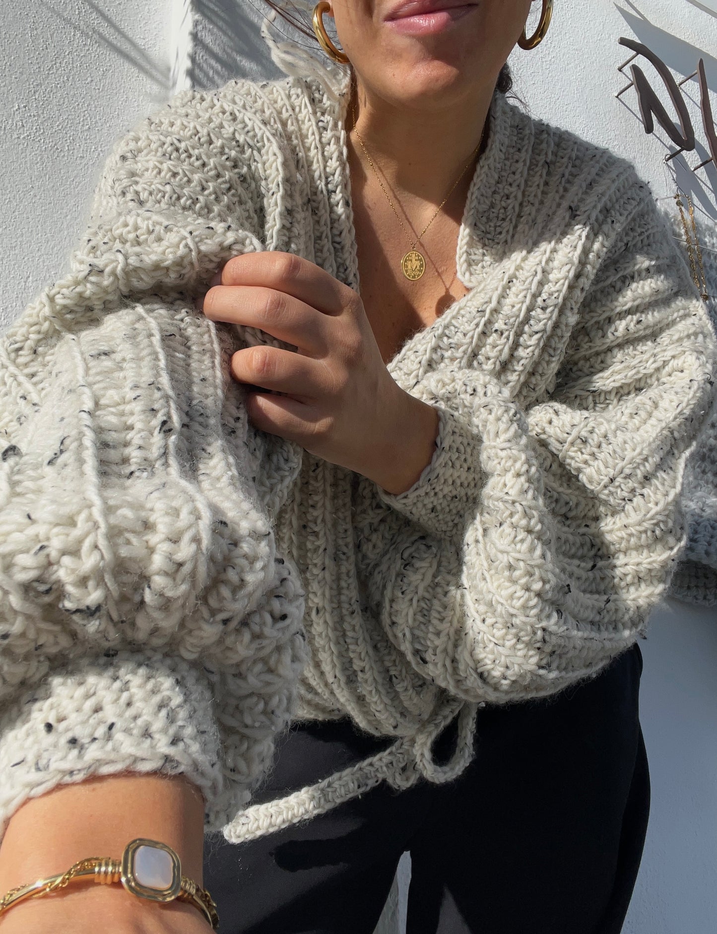 CHUNKY BABE WRAP CARDIGAN + MARSHMALLOW WRAP CARDI